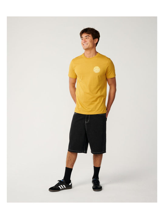 Koszulka męska RIP CURL Wettie Passage Icon Tee żółta
