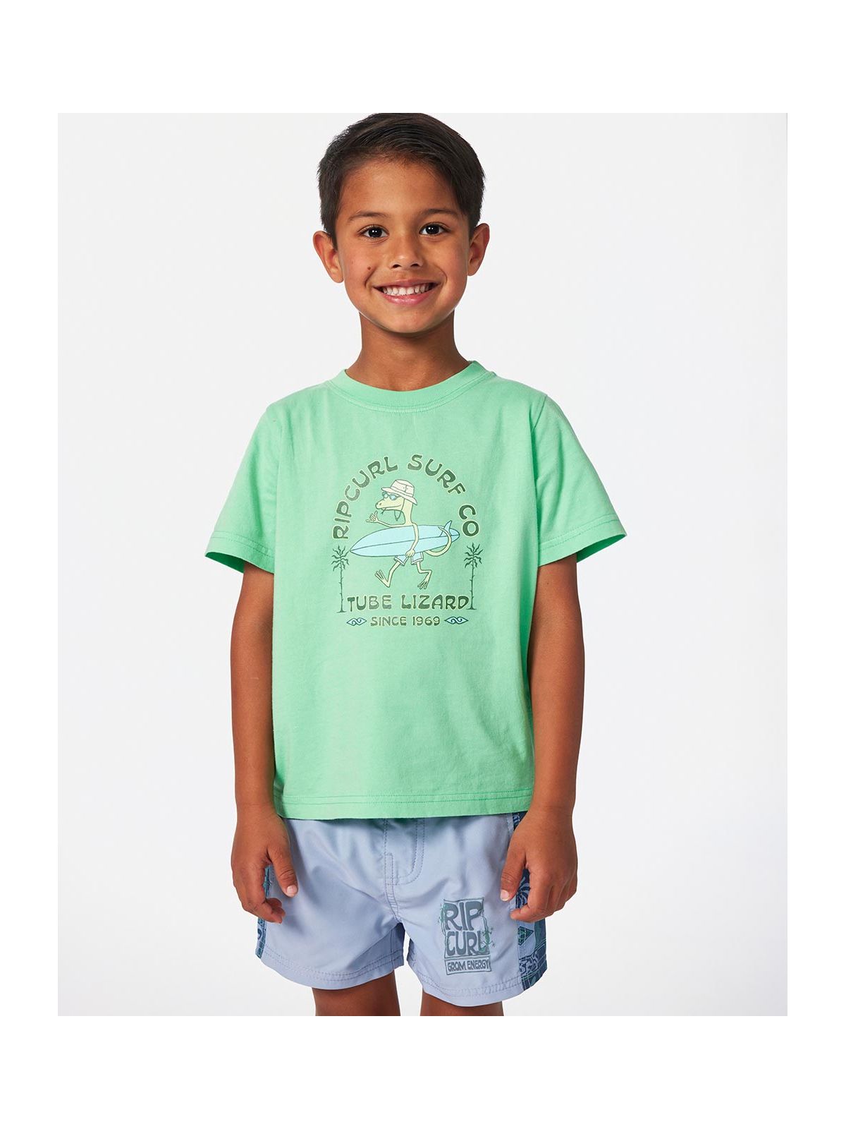 Koszulka RIP CURL Grom Energy Lizard Tee - Boy zielony