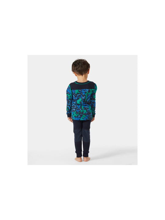 Bielizna Helly Hansen K Graphic Lifa Merino Set zielony
