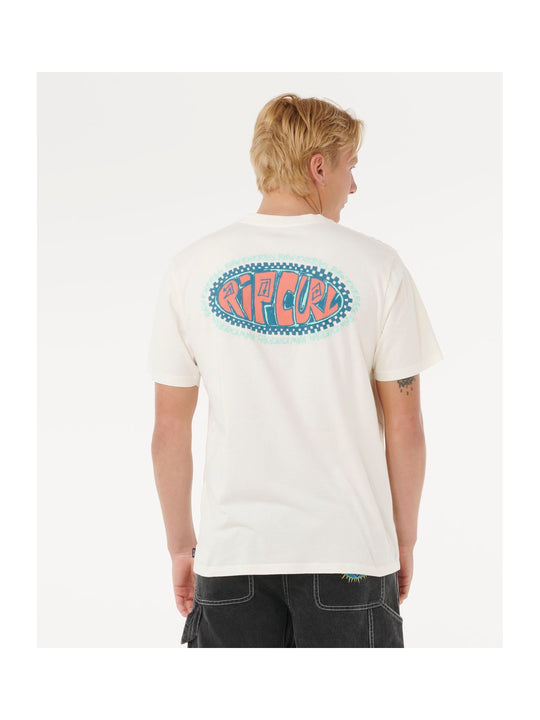 Koszulka RIP CURL RAW ENERGY DE OVAL TEE beżowa
