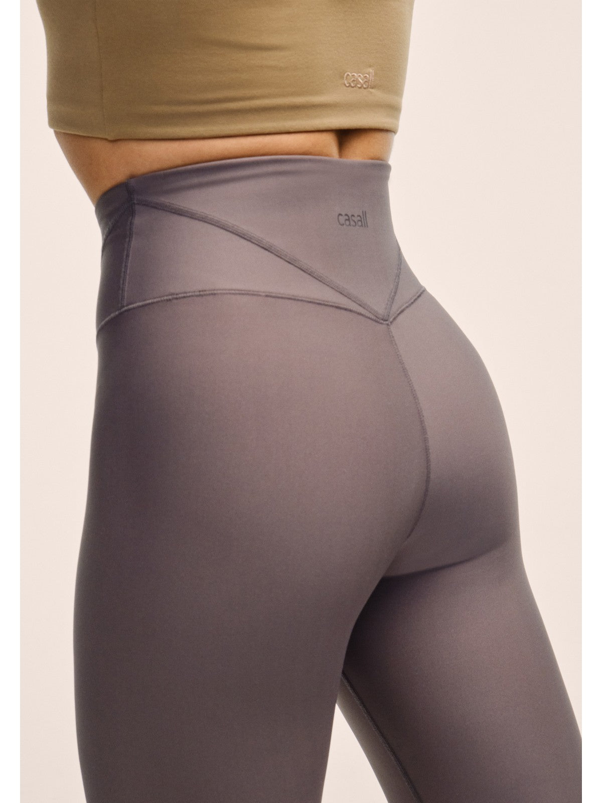 Legginsy damskie CASALL V-shape High Waist Tights kolor szary