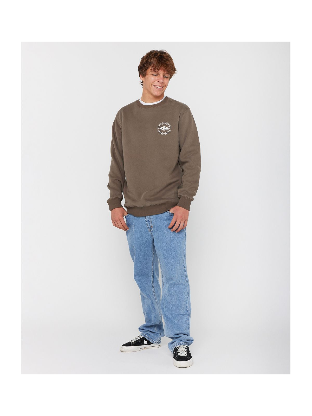 Bluza RIP CURL STAPLE CREW brązowa