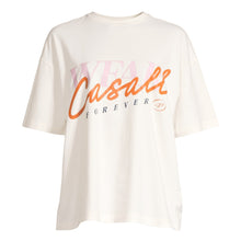 Koszulka treningowa damska CASALL Oversized Cotton Blend Tee kolor biały
