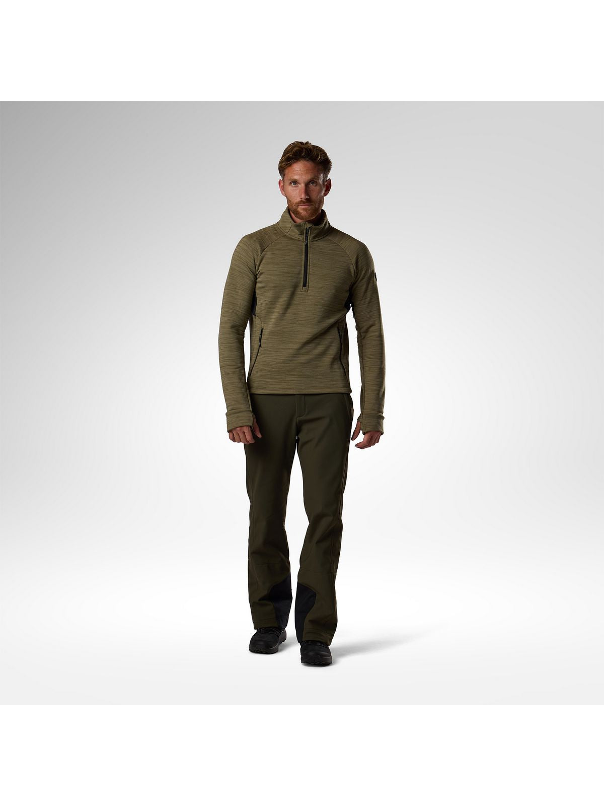 Bluza męska ROSSIGNOL M Premium Half Zip Fleece beżowa