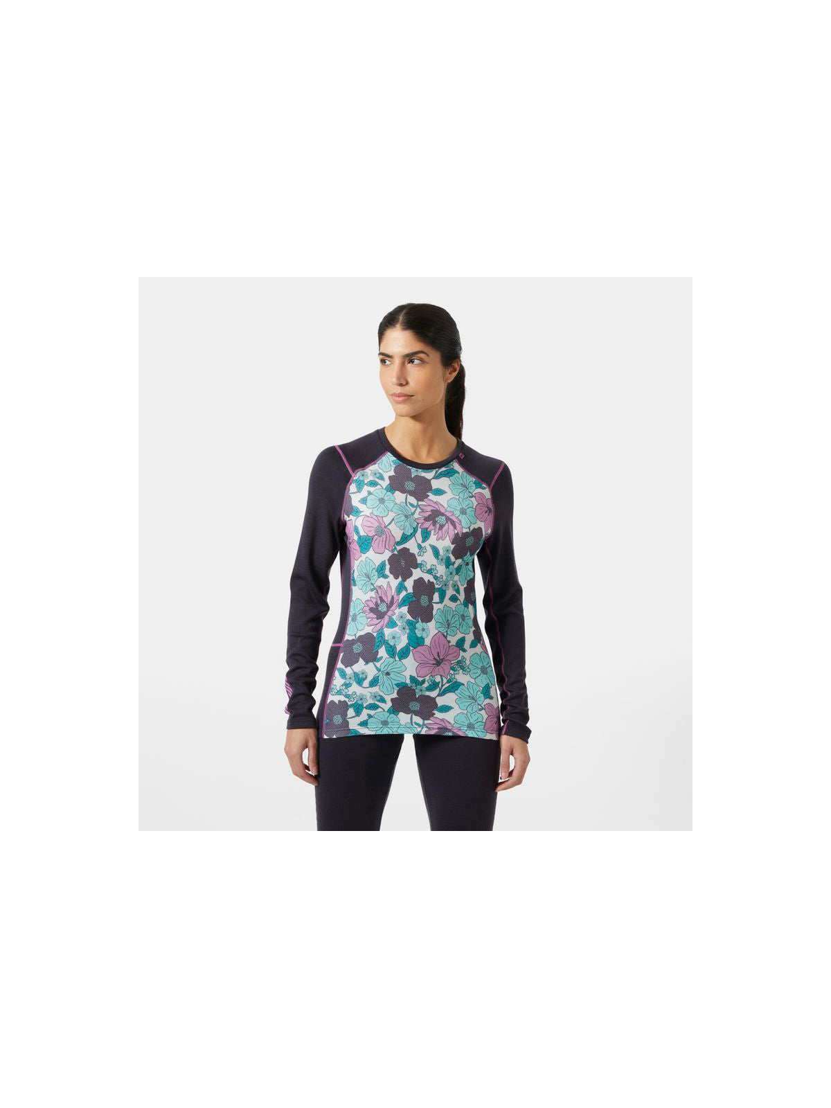 Koszulka damska HELLY HANSEN W Lifa Merino Midweight Graphic Crew multicolor
