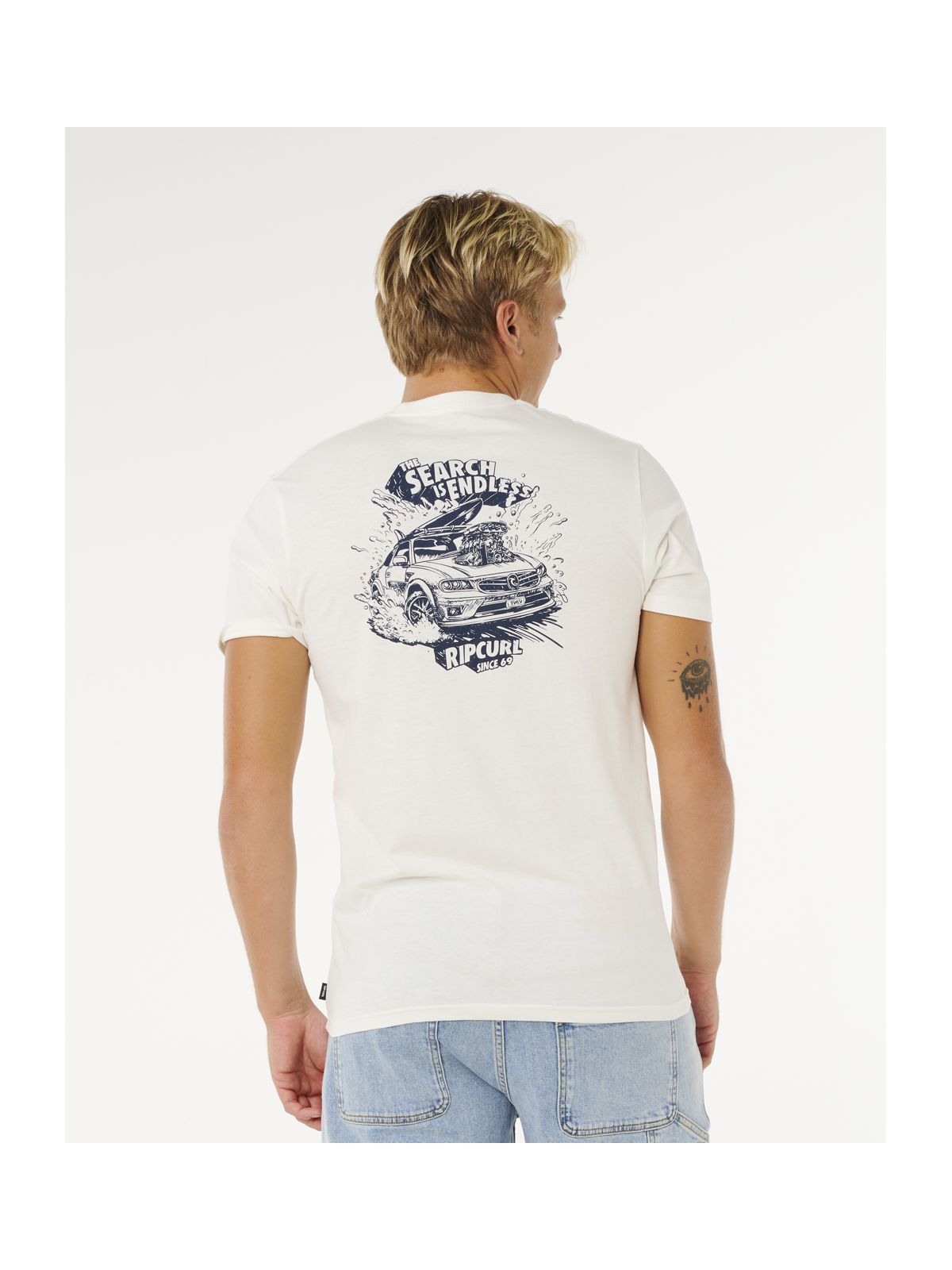 Koszulka męska RIP CURL Keep On Trucking Ss Tee biała