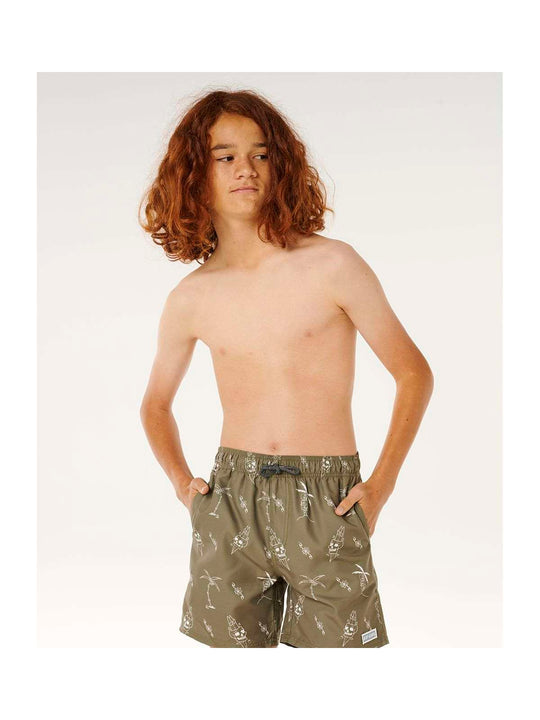 Boardshorty chłopięce RIP CURL Eternal Shred Mesh Volley-Boy zielone
