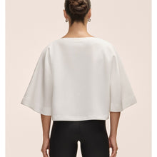 Koszulka damska Casall Aria Cropped Boatneck biały - Adventure Sports
