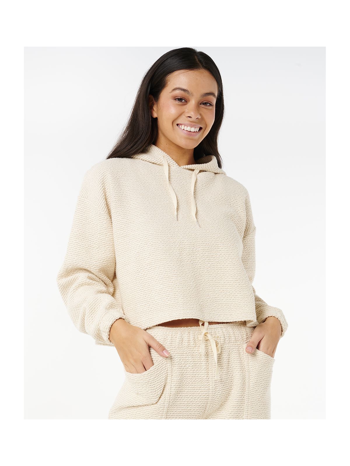 Bluza damska RIP CURL Cala Nights Textured Hood piaskowa