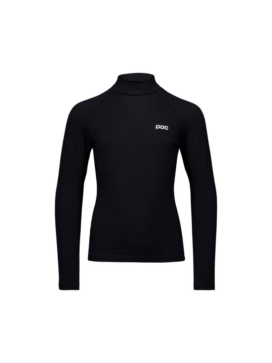 Koszulka narciarska dla dzieci POC Y's Layer Merino Mock Neck Jersey czarny
