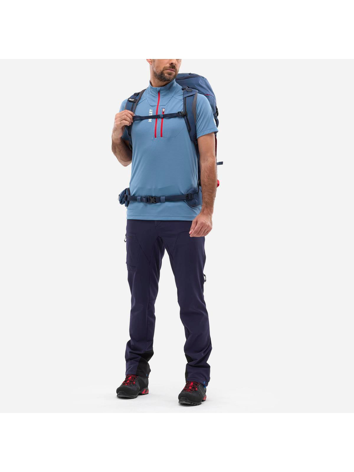 Koszulka MILLET KAMET TS ZIP SS M niebieski - Adventure Sports