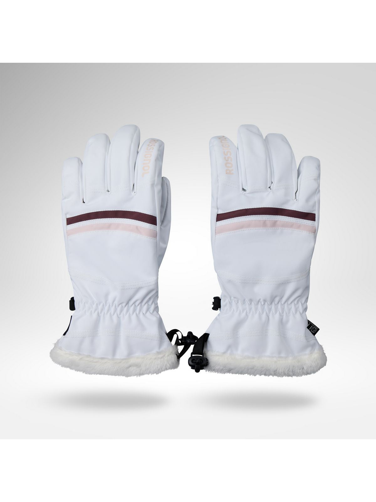 Rękawice narciarskie damskie ROSSIGNOL W Piste Ski Gloves R-Shell Dry białe