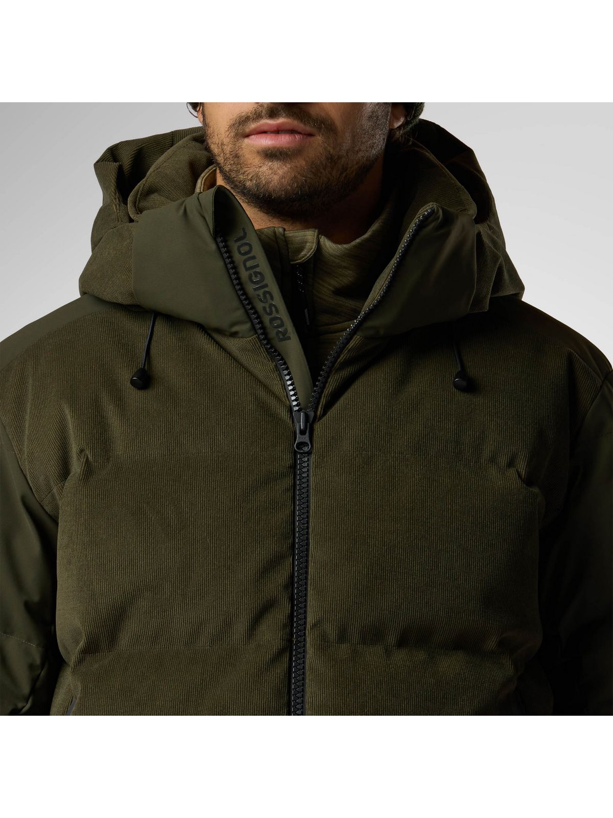 Kurtka narciarska męska ROSSIGNOL M Resort Corduroy Down Bomber zielona