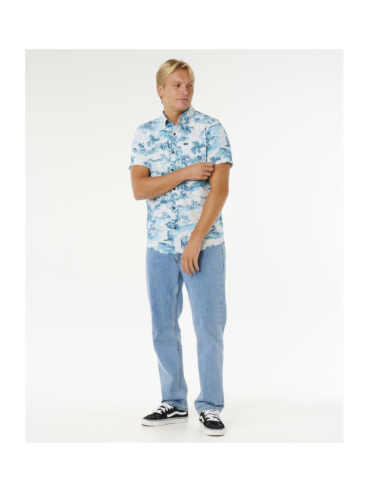Koszula męska RIP CURL Sessions S/S Shirt niebieska