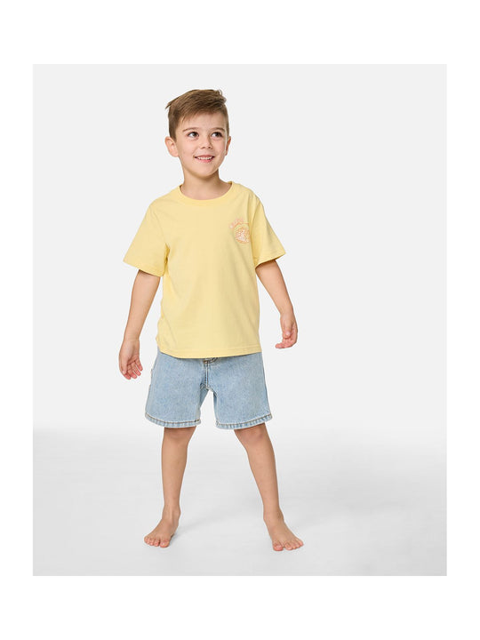 Koszulka chłopięca RIP CURL Ride The Wave Art Tee - Boy żółta
