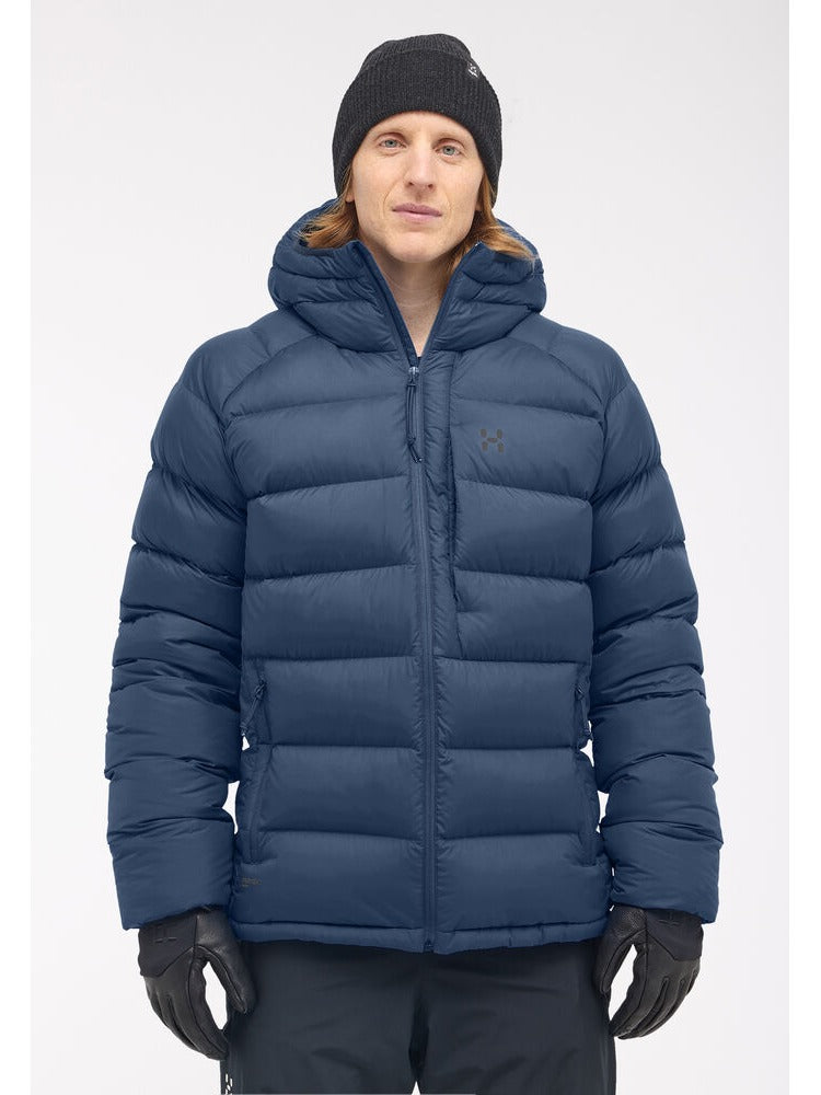 Kurtka puchowa z kapturem męska HAGLÖFS Rosson Down Hood Tarn Blue