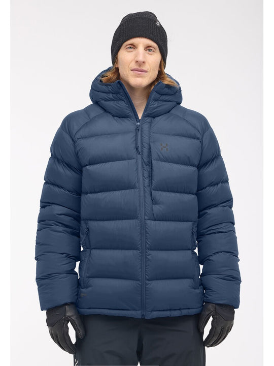 Kurtka puchowa z kapturem męska HAGLÖFS Rosson Down Hood Tarn Blue
