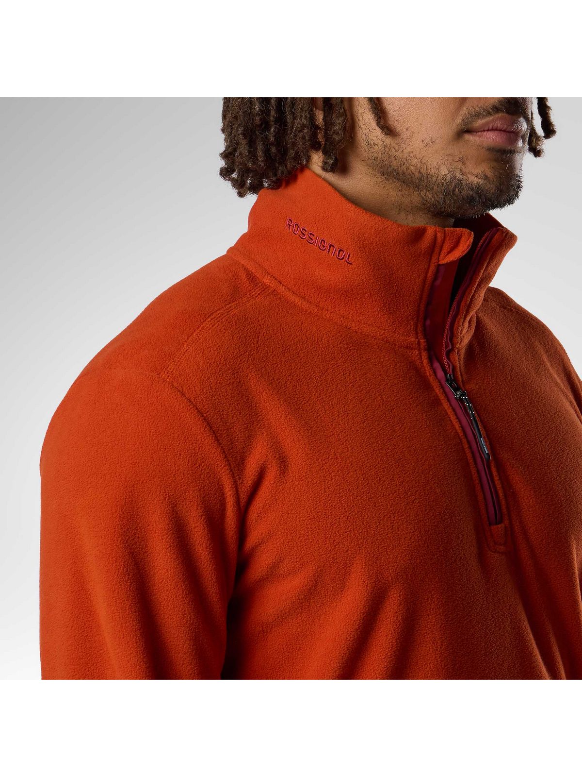 Bluza męska ROSSIGNOL M Quarter Zip Polar Fleece brązowa