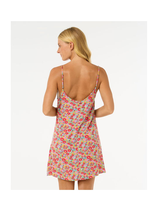 Sukienka RIP CURL Las Dalias Ditsy Cover Up niebieski
