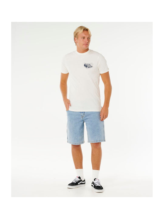 Koszulka męska RIP CURL Keep On Trucking Ss Tee biała
