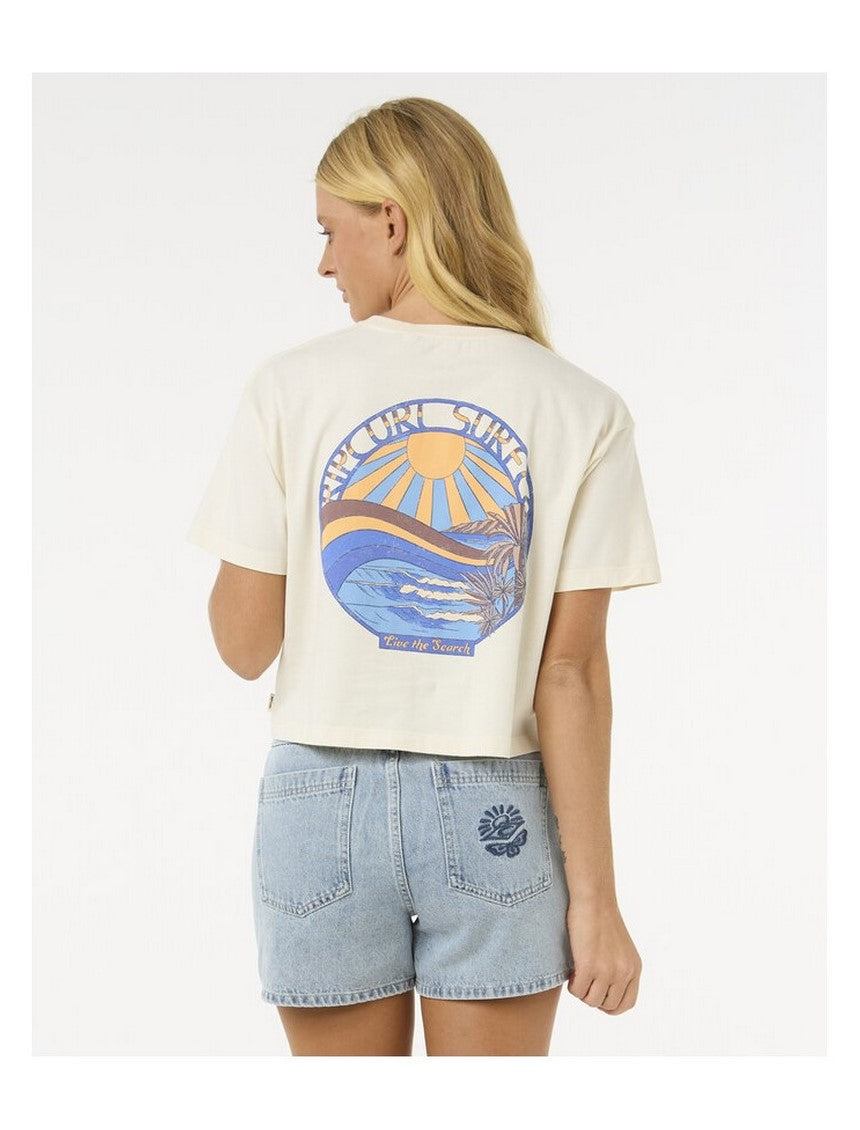 Koszulka RIP CURL Sun & Sea Crop Tee biała