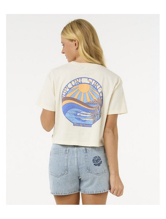Koszulka RIP CURL Sun &amp; Sea Crop Tee biała
