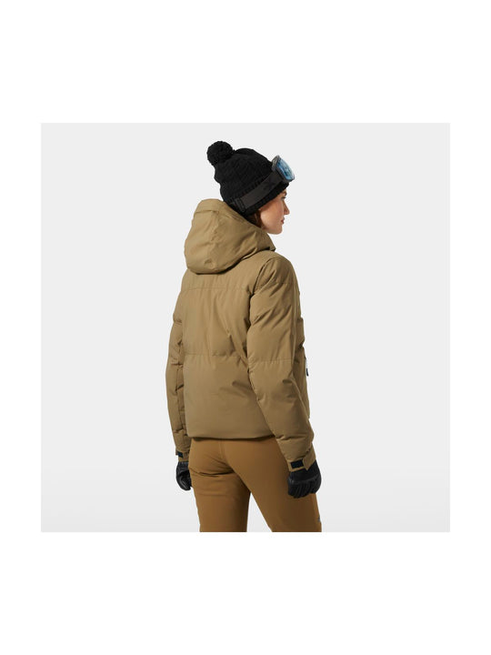 Kurtka narciarska damska HELLY HANSEN W NORA SHORT PUFFY JACKET brązowa
