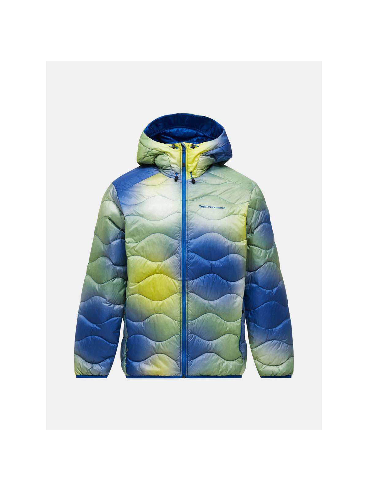 Kurtka puchowa męska PEAK PERFORMANCE M Helium Aop Down Hood Jacket kolor multikolor