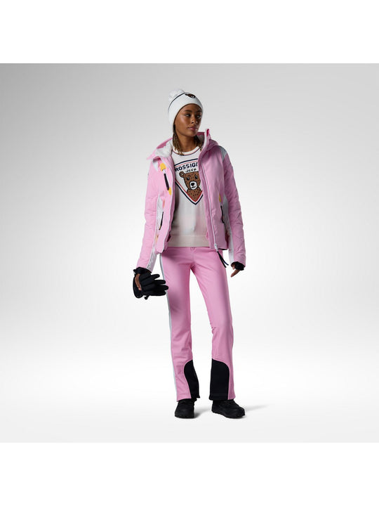 Spodnie narciarskie damskie ROSSIGNOL W Jcc Softshell Ski Pant różowe
