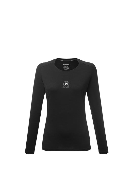 Koszulka damska MILLET W Ubic Wool Ts Ls W czarna
