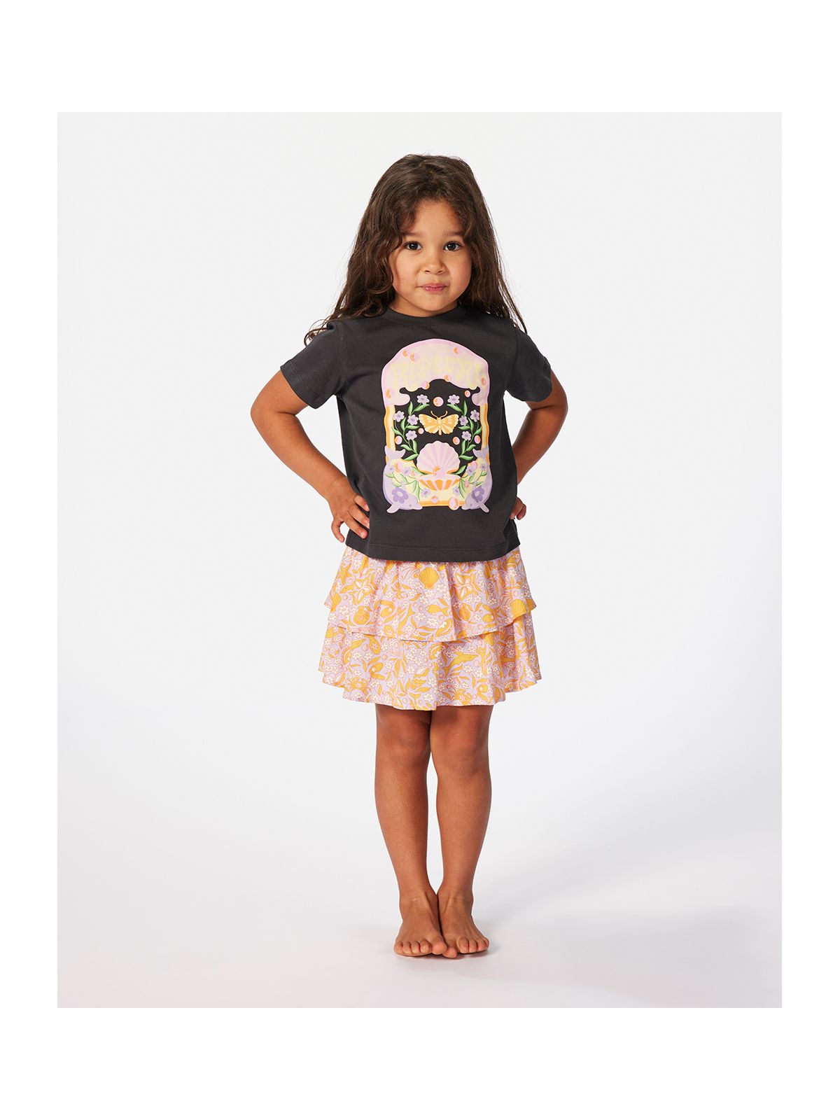Koszulka RIP CURL Rainbow Tropics Art Tee-Girl czarny