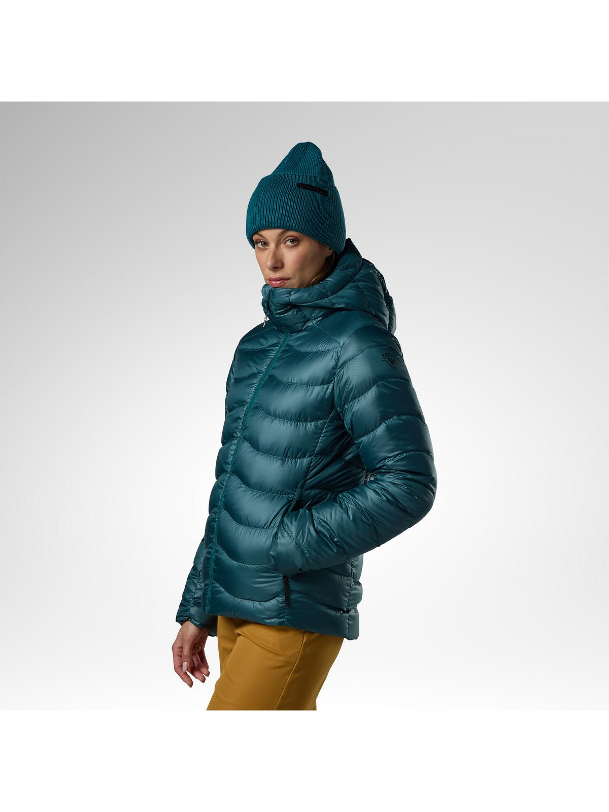 Kurtka narciarska damska ROSSIGNOL W Verok Down Hoodie Jacket zielona