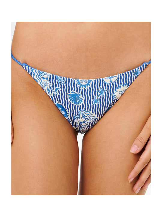 Dół od bikini damski RIP CURL Catalina Waves Tie Side Cheeky niebieskie
