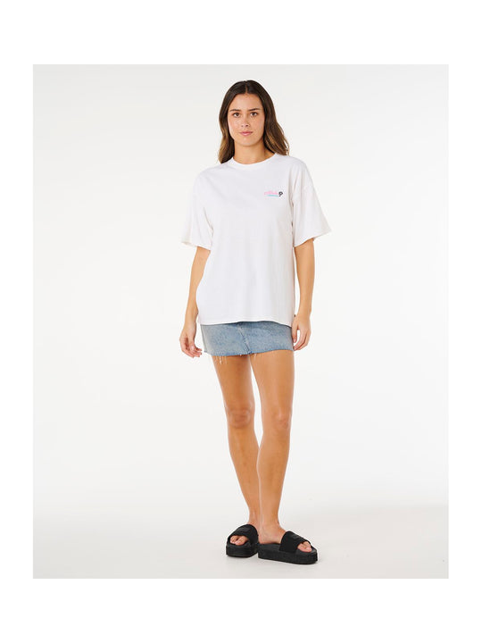Koszulka damska RIP CURL Aloha Heritage Tee beżowa
