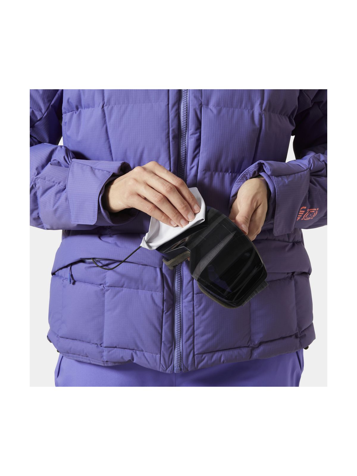 Kurtka narciarska damska HELLY HANSEN W EMIKO RIDABLE PUFFY JACKET fioletowa