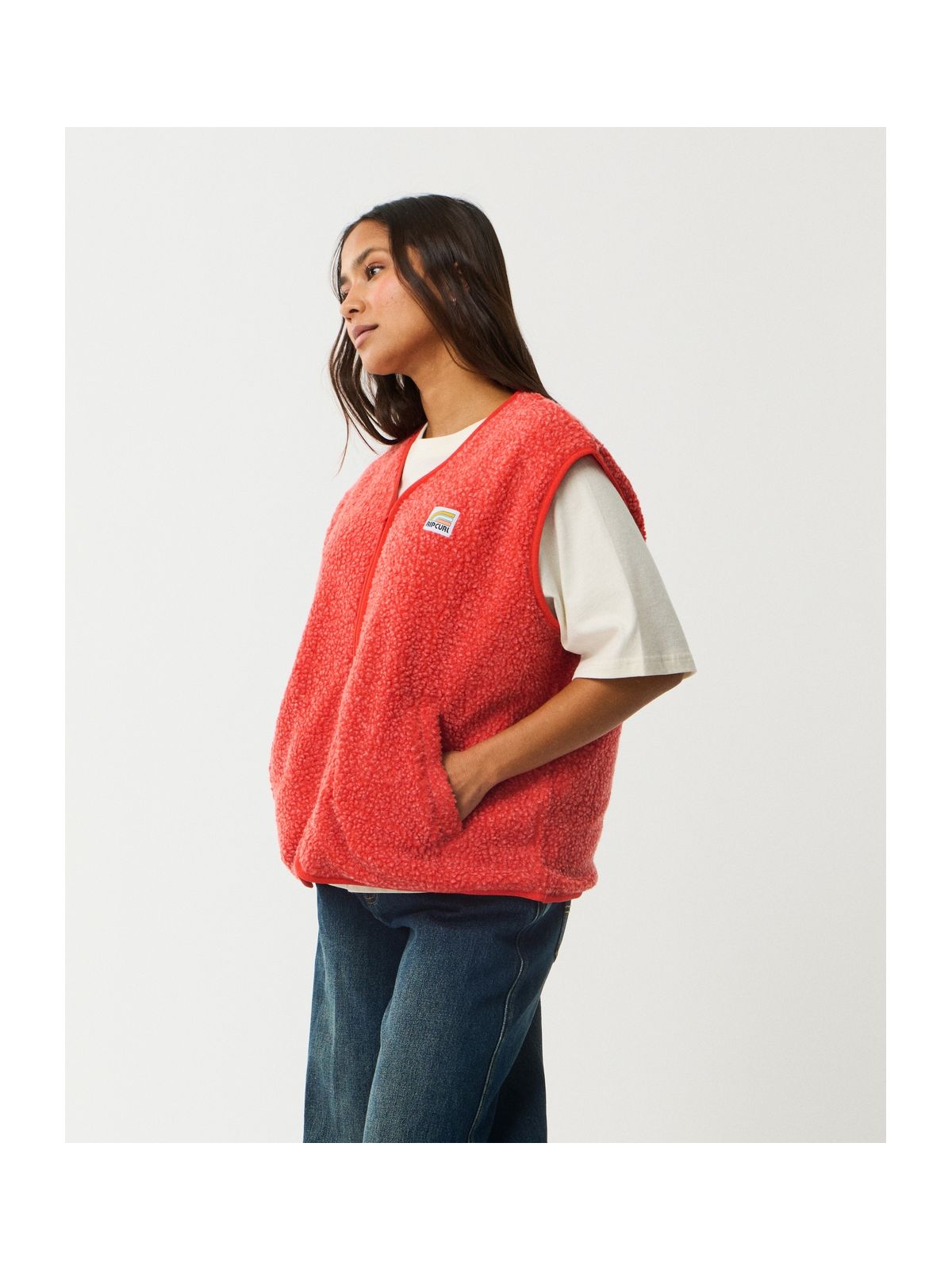Kamizelka damska RIP CURL Every Day Polar Vest czerwona