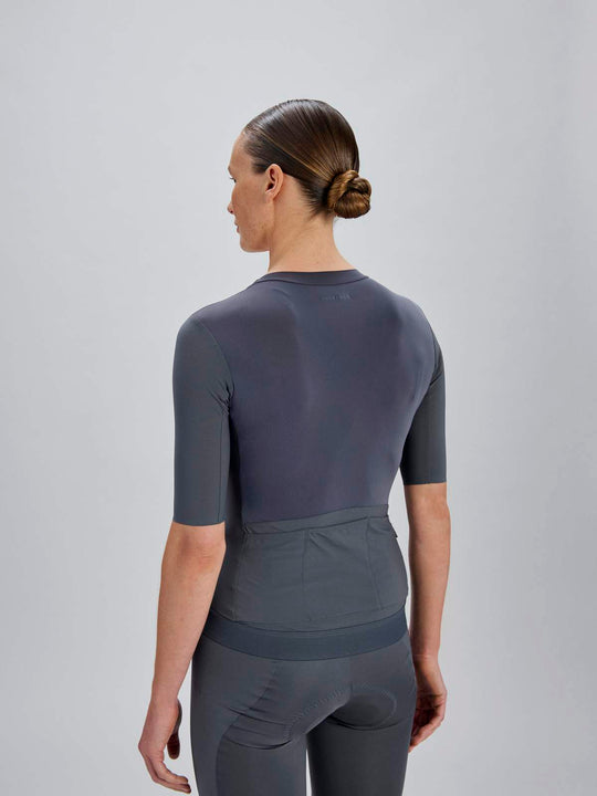Koszulka rowerowa damska POC W's Raceday S/S Jersey szara
