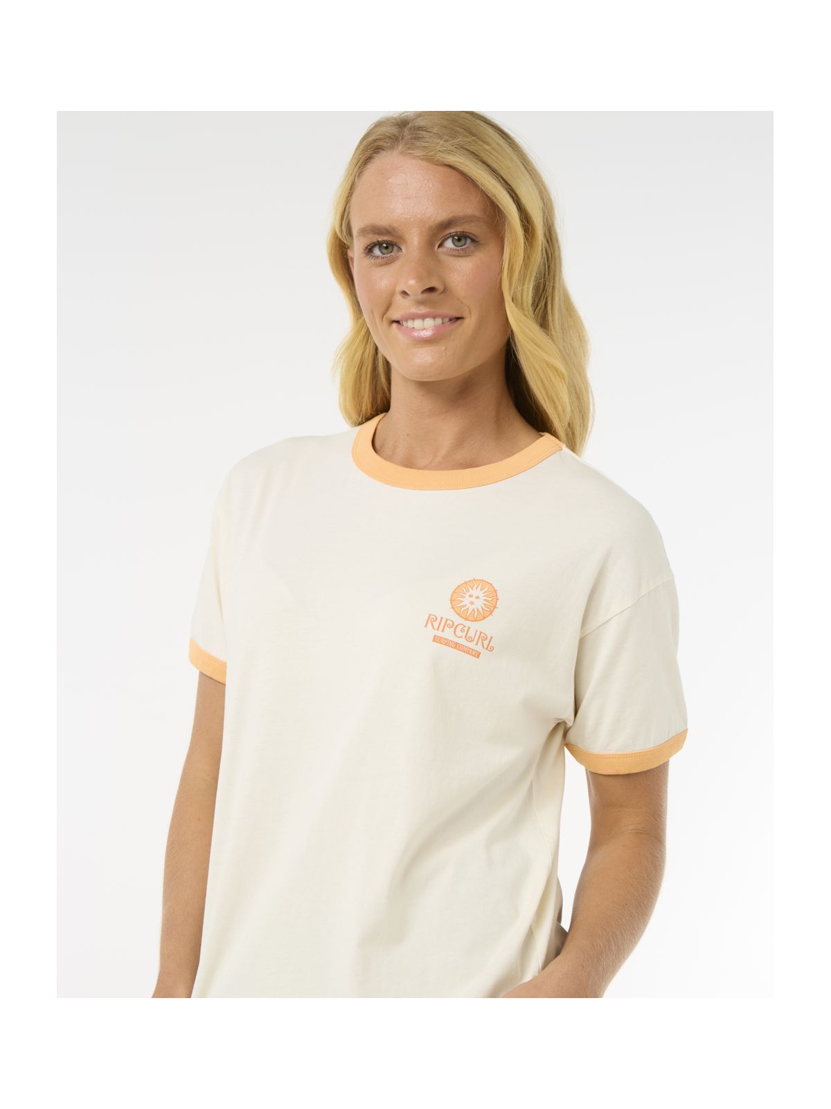 Koszulka RIP CURL San Carlos Ringer Tee biały