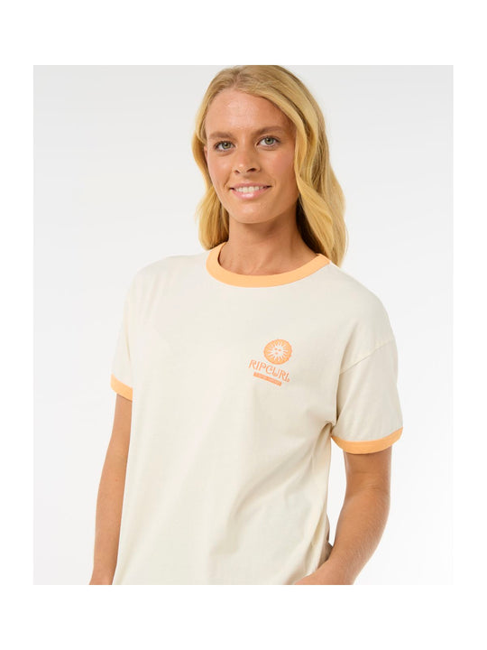 Koszulka RIP CURL San Carlos Ringer Tee biały
