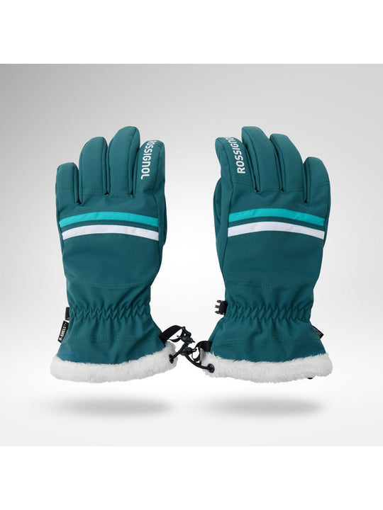 Rękawice narciarskie damskie ROSSIGNOL W Piste Ski Gloves R-Shell Dry zielone
