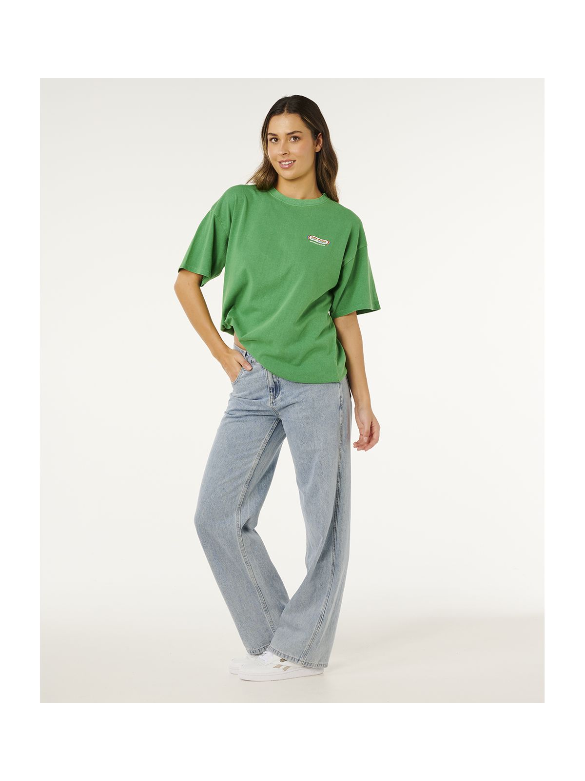 Koszulka damska RIP CURL Surf Revival Heritage Tee zielona