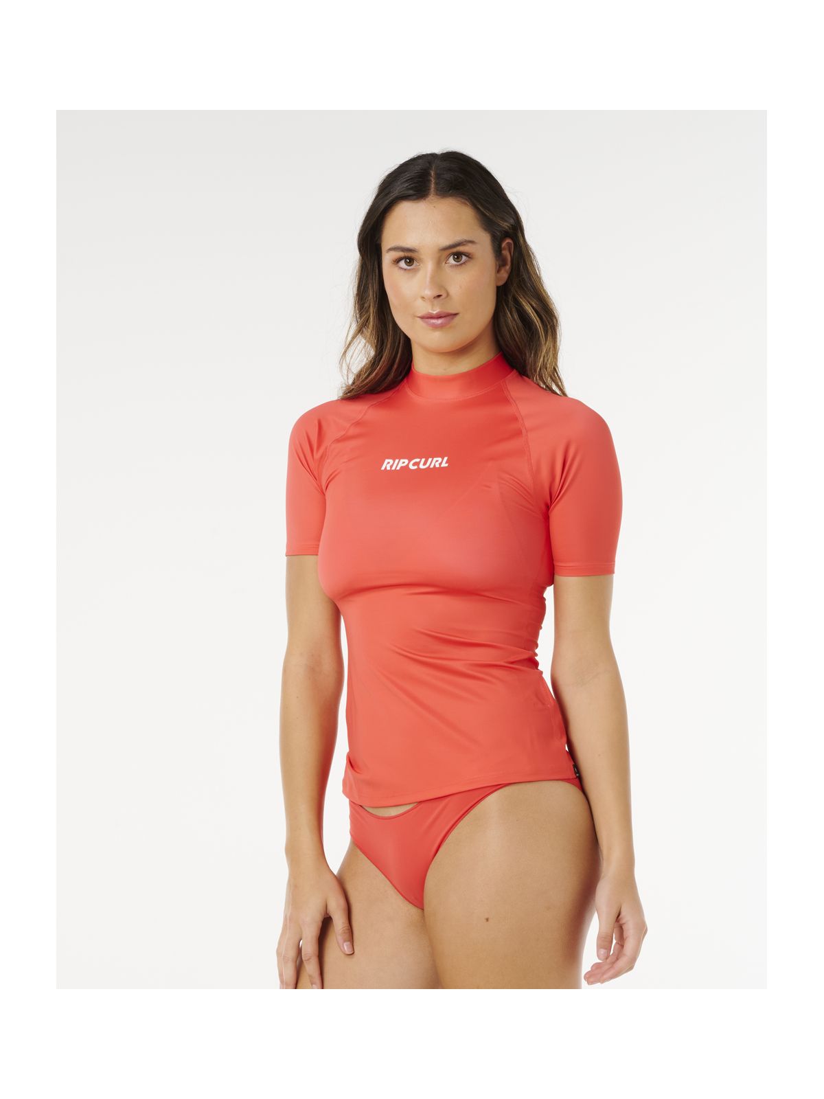 Lycra damska RIP CURL Classic Surf Ss Upf Rashguard czerwona