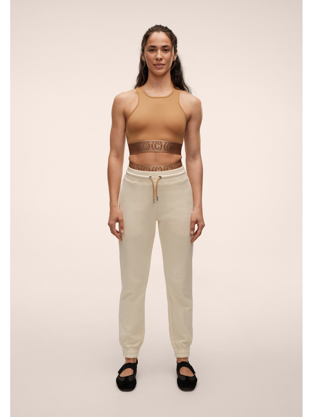 Spodnie damskie CASALL Terry Relaxed Jogger beżowe