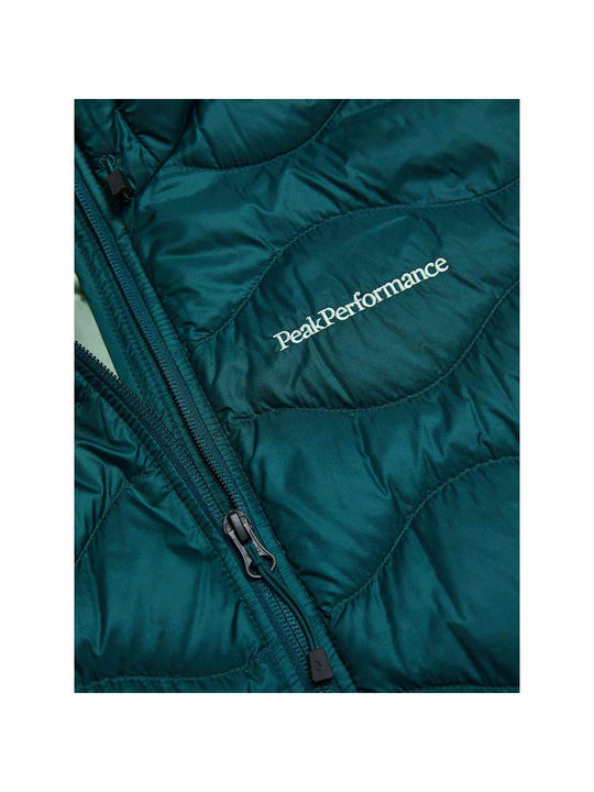 Kurtka puchowa męska PEAK PERFORMANCE M Helium Down Hood Jacket kolor zielony
