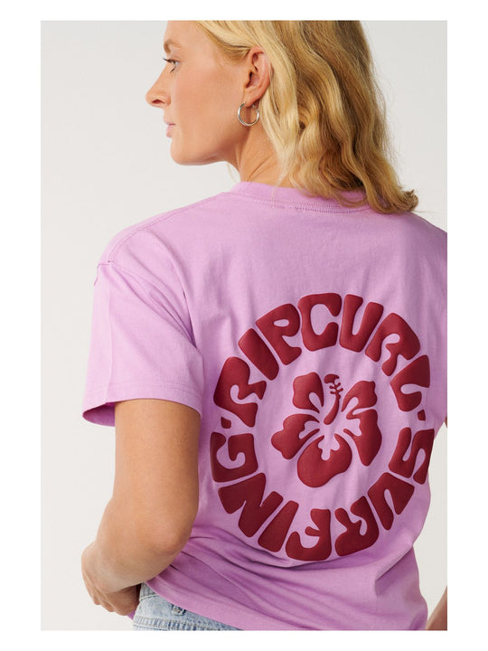 Koszulka damska RIP CURL Surf Puff Party Pack Relaxed różowa
