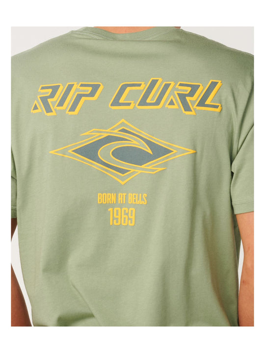 Koszulka męska RIP CURL Fade Out Icon Tee zielona
