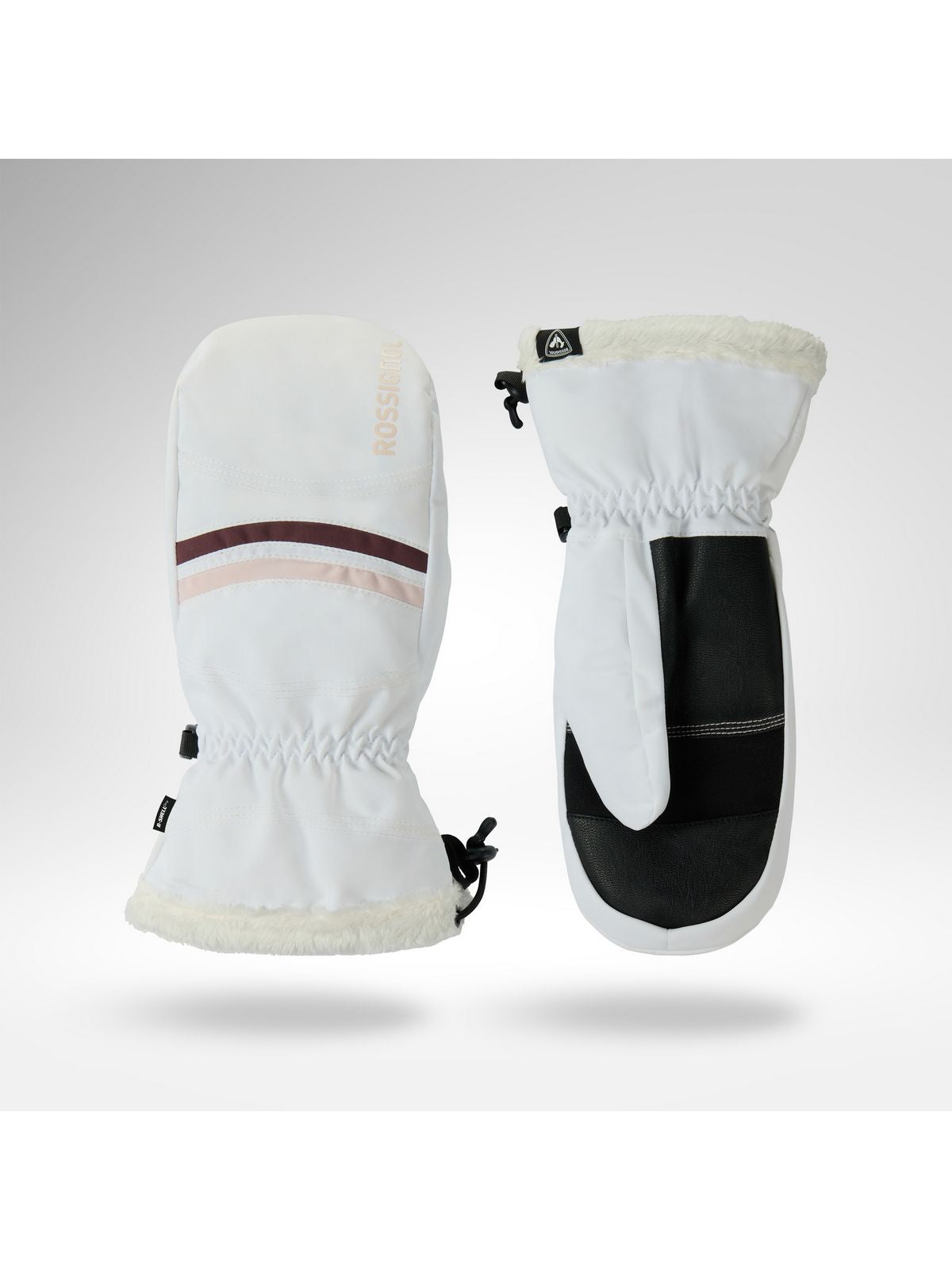 Rękawice narciarskie damskie ROSSIGNOL W Piste Mittens R-Shell Dry białe