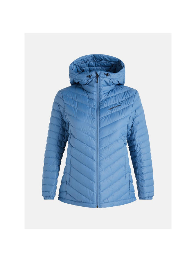 Kurtka puchowa Peak Performance W Frost Down Hood Jacket niebieski