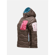 Kurtka puchowa damska PEAK PERFORMANCE Helium Utility Down Hood Jacket brązowa
