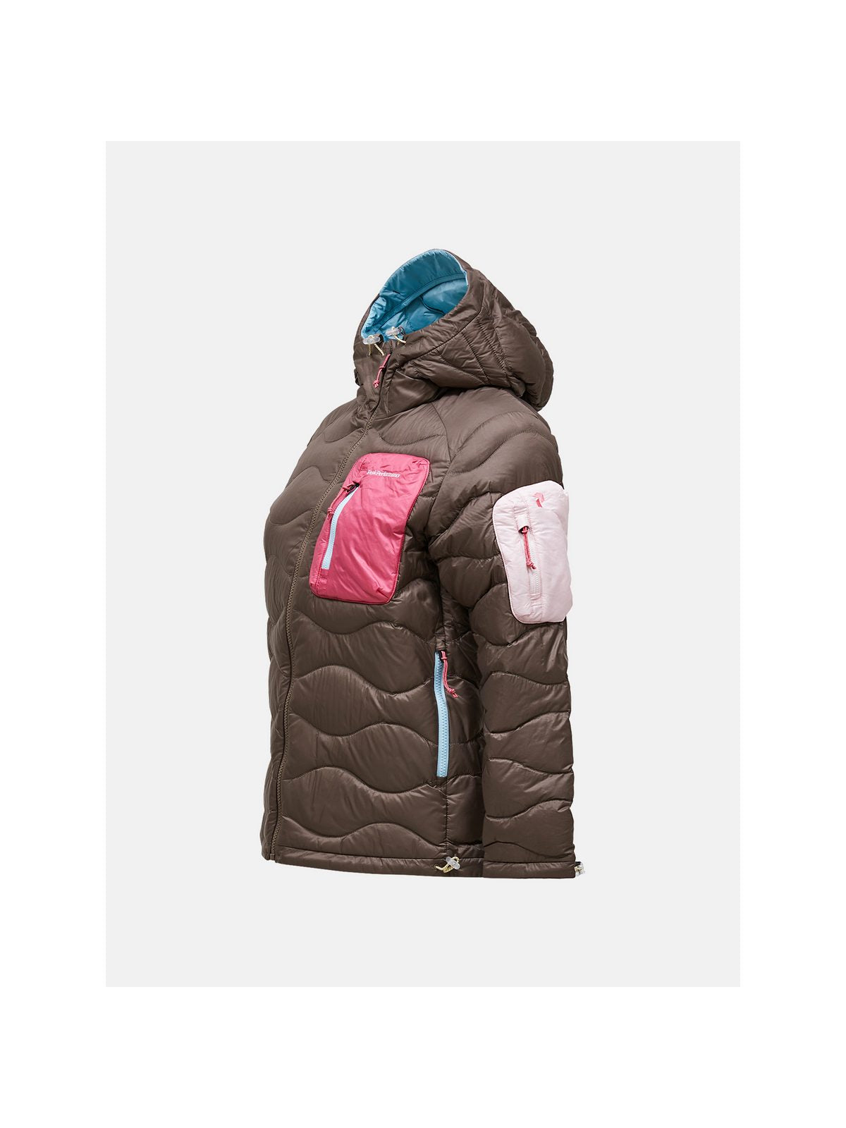 Kurtka puchowa damska PEAK PERFORMANCE Helium Utility Down Hood Jacket brązowa